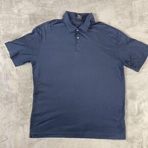 Nike Golf Shirt Mens XL Polo Fit Blue Swoosh  100% Cotton Short‎ Sleeve